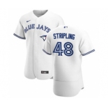 Men's Nike Toronto Blue Jays #48 Ross Stripling White Home 2020 Authentic Player Baseball Jersey