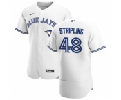 Men's Nike Toronto Blue Jays #48 Ross Stripling White Home 2020 Authentic Player Baseball Jersey