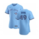 Men's Nike Toronto Blue Jays #49 Jonathan Davis Light Blue Alternate 2020 Authentic Player Baseball Jersey