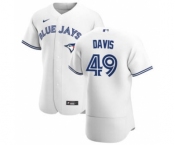 Men's Nike Toronto Blue Jays #49 Jonathan Davis White Home 2020 Authentic Player Baseball Jersey