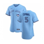 Men's Nike Toronto Blue Jays #5 Santiago Espinal Light Blue Alternate 2020 Authentic Player Baseball Jersey