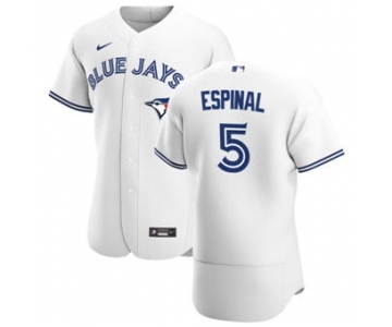 Men's Nike Toronto Blue Jays #5 Santiago Espinal White Home 2020 Authentic Player Baseball Jersey