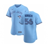 Men's Nike Toronto Blue Jays #56 Ryan Borucki Light Blue Alternate 2020 Authentic Player Baseball Jersey