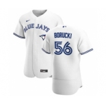 Men's Nike Toronto Blue Jays #56 Ryan Borucki White Home 2020 Authentic Player Baseball Jersey