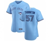 Men's Nike Toronto Blue Jays #57 Trent Thornton Light Blue Alternate 2020 Authentic Player Baseball Jersey