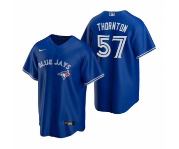 Men's Nike Toronto Blue Jays #57 Trent Thornton Royal Alternate Stitched Baseball Jersey