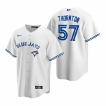 Men's Nike Toronto Blue Jays #57 Trent Thornton White Home Stitched Baseball Jersey