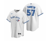 Men's Nike Toronto Blue Jays #57 Trent Thornton White Home Stitched Baseball Jersey