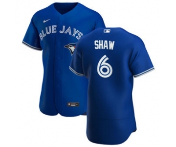 Men's Nike Toronto Blue Jays #6 Travis Shaw Royal Alternate 2020 Authentic Player Baseball Jersey