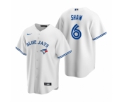 Men's Nike Toronto Blue Jays #6 Travis Shaw White Home Stitched Baseball Jersey