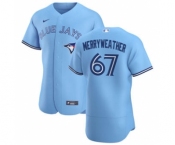 Men's Nike Toronto Blue Jays #67 Julian Merryweather Light Blue Alternate 2020 Authentic Player Baseball Jersey