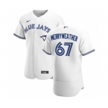 Men's Nike Toronto Blue Jays #67 Julian Merryweather White Home 2020 Authentic Player Baseball Jersey