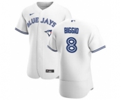 Men's Nike Toronto Blue Jays #8 Cavan Biggio White Home 2020 Authentic Player Baseball Jersey