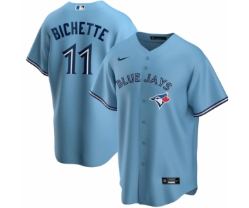 Men's Toronto Blue Jays #11 Bo Bichette Nike Powder Blue Alternate 2020 Replica Player Jersey