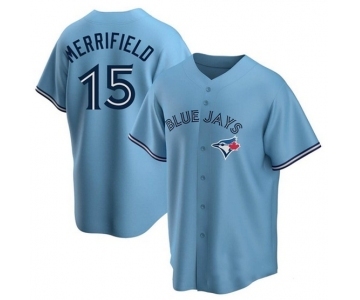 Men's Toronto Blue Jays #15 Whit Merrifield Light Blue Stitched MLB Cool Base Nike Jersey