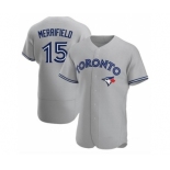 Mens Toronto Blue Jays #15 Whit Merrifield Nike Gray Road Flex Base Player Jersey