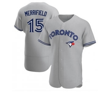 Mens Toronto Blue Jays #15 Whit Merrifield Nike Gray Road Flex Base Player Jersey