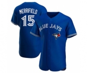 Men's Toronto Blue Jays #15 Whit Merrifield Royal Flex Base Stitched Baseball Jersey