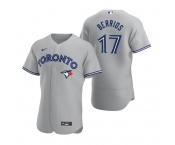 Mens Toronto Blue Jays #17 Jose Berrios Nike Gray Road Flex Base Player Jersey