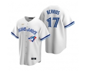 Mens Toronto Blue Jays #17 Jose Berrios Nike White Cooperstown Collection Jersey