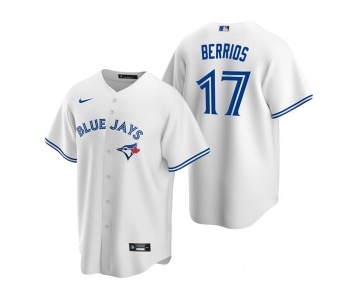 Mens Toronto Blue Jays #17 Jose Berrios Nike White Home Cool Base Jersey