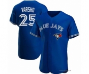 Men's Toronto Blue Jays #25 Daulton Varsho Royal Flex Base Stitched Baseball Jersey