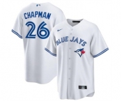 Men's Toronto Blue Jays #26 Matt Chapman White Cool Base Stitched Jersey