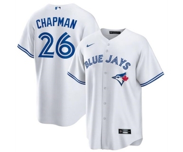 Men's Toronto Blue Jays #26 Matt Chapman White Cool Base Stitched Jersey