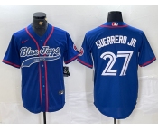 Men's Toronto Blue Jays #27 Vladimir Guerrero Jr Blue Cool Base Stitched Baseball Jersey