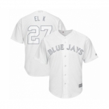 Men's Toronto Blue Jays #27 Vladimir Guerrero Jr. El K Authentic White 2019 Players Weekend Baseball Jersey