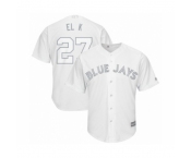 Men's Toronto Blue Jays #27 Vladimir Guerrero Jr. El K Authentic White 2019 Players Weekend Baseball Jersey