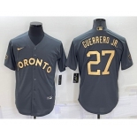 Men's Toronto Blue Jays #27 Vladimir Guerrero Jr Grey 2022 All Star Stitched Cool Base Nike Jersey