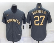 Men's Toronto Blue Jays #27 Vladimir Guerrero Jr Grey 2022 All Star Stitched Cool Base Nike Jersey