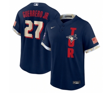 Men's Toronto Blue Jays #27 Vladimir Guerrero Jr. Nike Navy 2021 MLB All-Star Game Replica Player Jersey