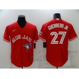 Men's Toronto Blue Jays #27 Vladimir Guerrero Jr. Red Cool Base Stitched Jersey