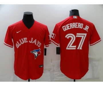 Men's Toronto Blue Jays #27 Vladimir Guerrero Jr. Red Cool Base Stitched Jersey