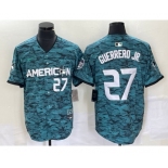 Men's Toronto Blue Jays #27 Vladimir Guerrero Jr Teal 2023 All Star Cool Base Stitched Jersey