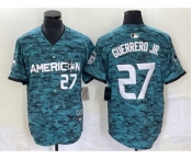 Men's Toronto Blue Jays #27 Vladimir Guerrero Jr Teal 2023 All Star Cool Base Stitched Jersey