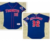 Men's Toronto Blue Jays #32 Roy Halladay Alternate Blue MLB Jersey