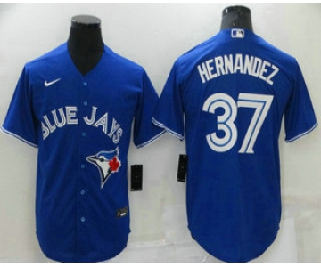 Men's Toronto Blue Jays #37 Teoscar Hernandez Blue Stitched MLB Cool Base Nike Jersey