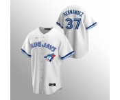 Men's Toronto Blue Jays #37 Teoscar Hernandez White Stitched MLB Cool Base Nike Jersey