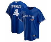 Men's Toronto Blue Jays #4 George Springer Blue Nike Royal Alternate Replica Player Jersey