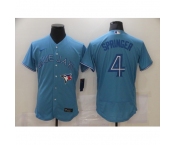 Men's Toronto Blue Jays #4 George Springer Light Blue Nike Royal Alternate Replica Player Jersey