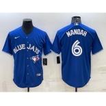 Men's Toronto Blue Jays #6 Alek Manoah Royal Cool Base Stitched Jersey