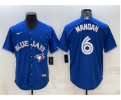 Men's Toronto Blue Jays #6 Alek Manoah Royal Cool Base Stitched Jersey