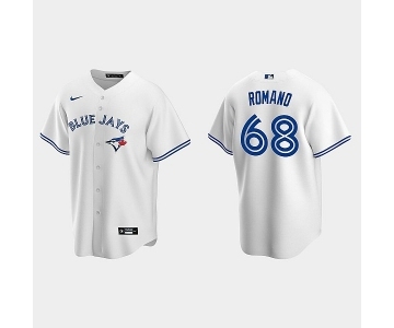 Men's Toronto Blue Jays #68 Jordan Romano White Replica Jersey