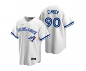 Mens Toronto Blue Jays #90 Adam Cimber Nike White Cooperstown Collection Jersey