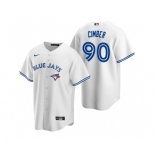 Mens Toronto Blue Jays #90 Adam Cimber Nike White Home Cool Base Jersey