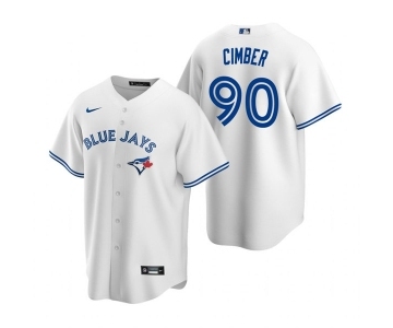 Mens Toronto Blue Jays #90 Adam Cimber Nike White Home Cool Base Jersey