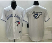 Men's Toronto Blue Jays Big Logo White Stitched MLB Cool Base Nike Jersey